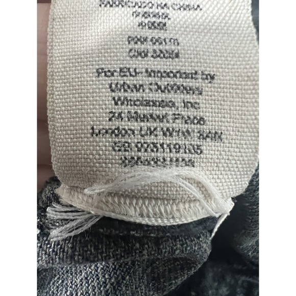 Free People Size M Dark Hooded Knit Denim Jean Jacket - Picture 12 of 15